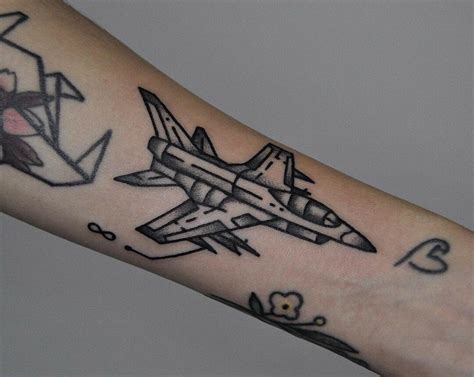 Jet Fighter Tattoo Designs for Men