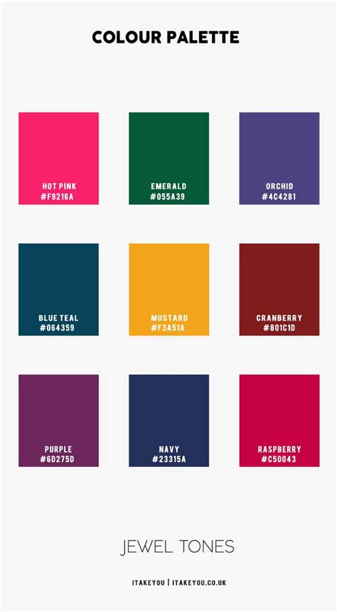 Jewel Tone Colors for Design