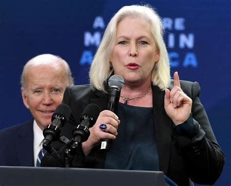 Joe Biden hugging Senator Kirsten Gillibrand