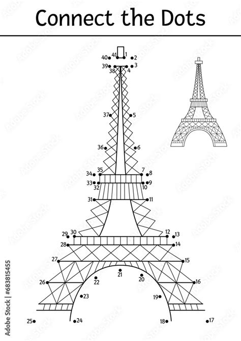 Famous landmark join the dots printables