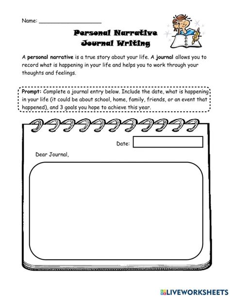 Journaling worksheet