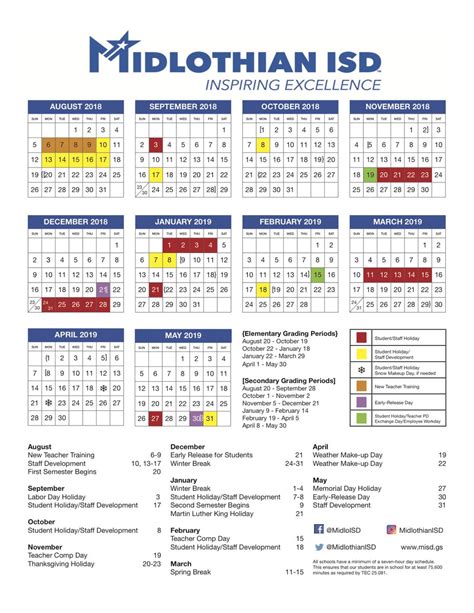 Judson ISD Calendar Overview