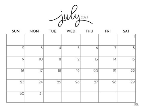 July calendar tips