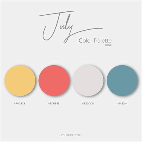 July Colorful Color Palette