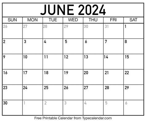 June 2024 Calendar Tips