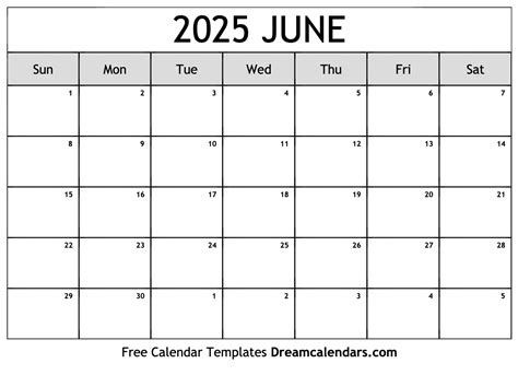 June 2025 calendar tips