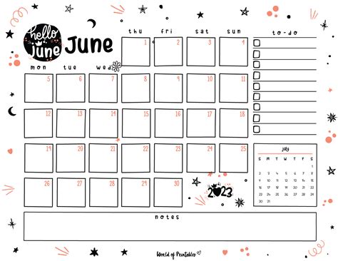 June Calendar Planning