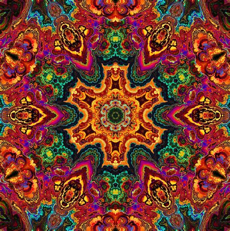 Kaleidoscope with colorful patterns