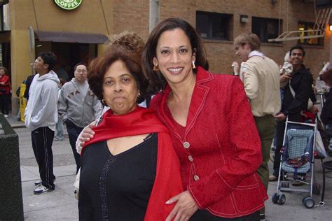 Kamala Harris with her mother, showing emotional vulnerability