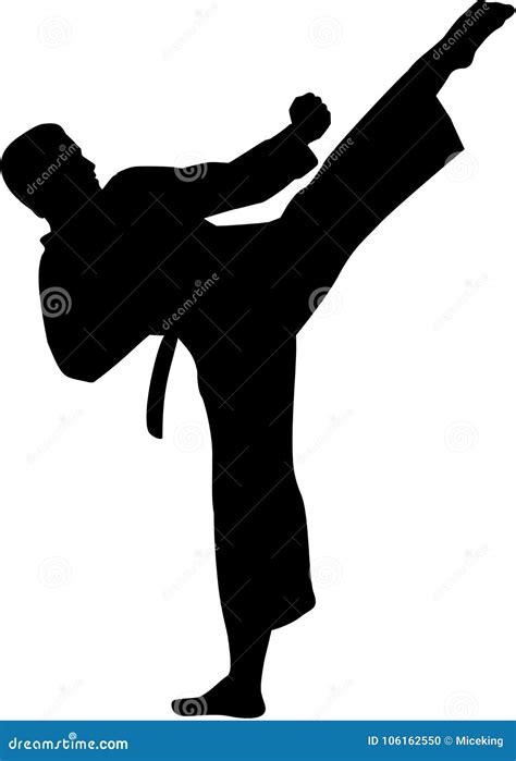 Karate silhouette