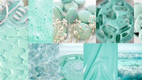 Pastel turquoise kawaii color palette