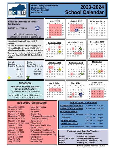 Kenton County Schools Calendar Image 9