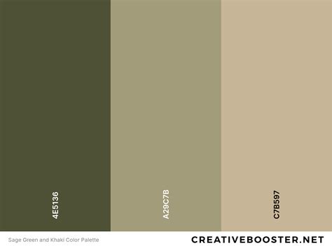 Khaki color palette inspiration