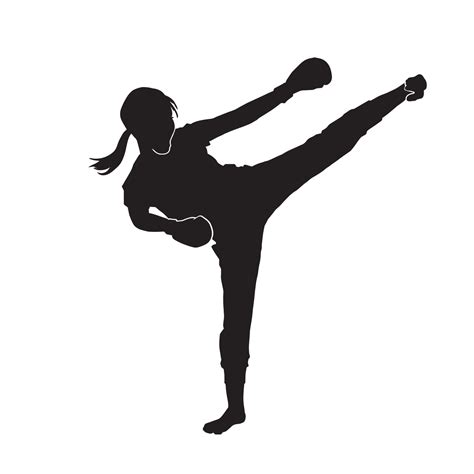 Kickboxing silhouette