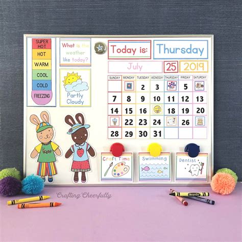 Interactive kids calendar