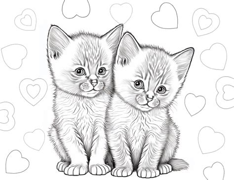 Kitten coloring page 2