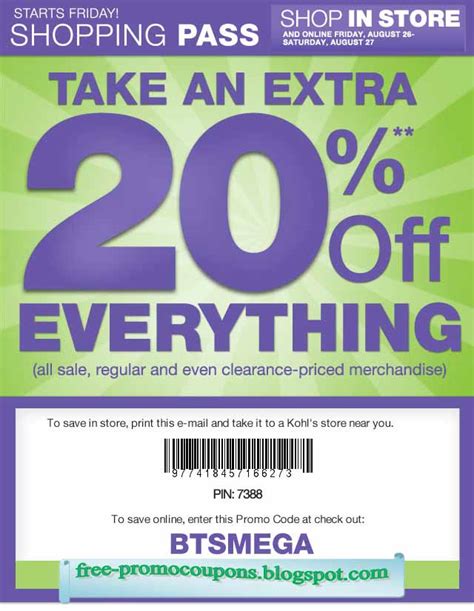 Kohl's Printable Coupons for Electronics