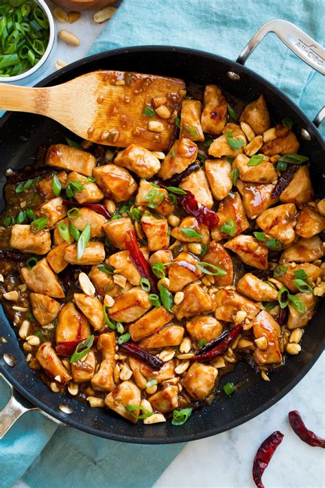 Kung Pao chicken with peanuts and vegetables