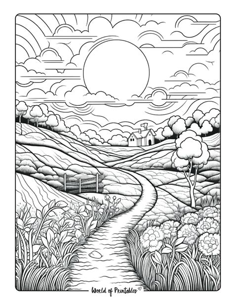 Landscapes Coloring Pages