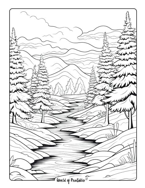 Landscapes Coloring Sheets