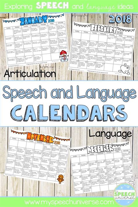 Language Calendars Resources