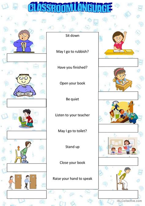 Language worksheets