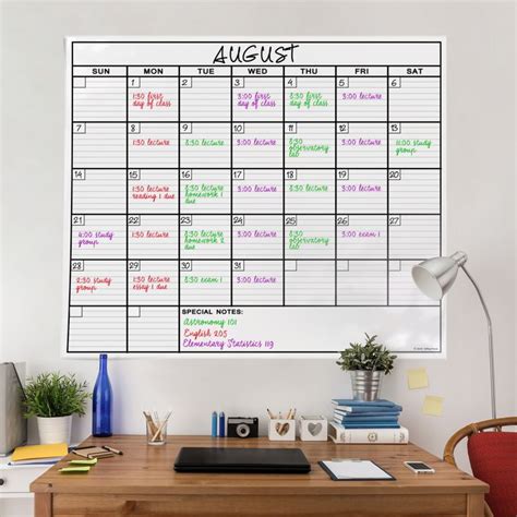 Large calendar for students