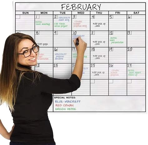 Large Dry Erase Calendar Templates