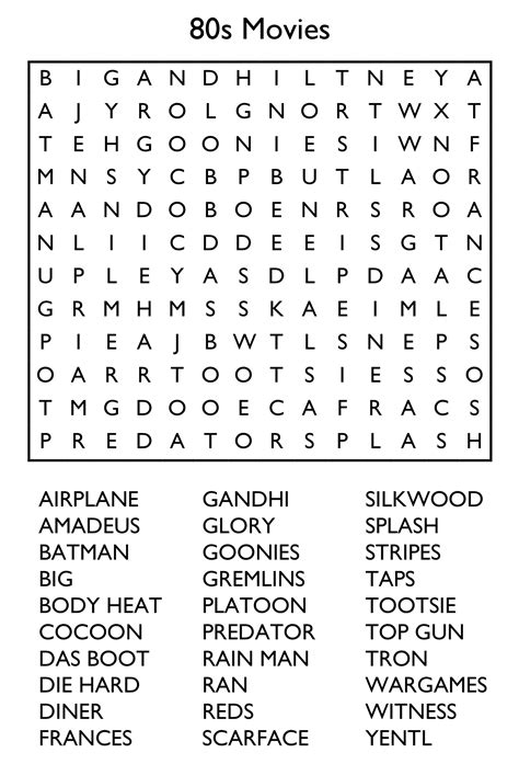 Benefits of Large Print Word Search Printables