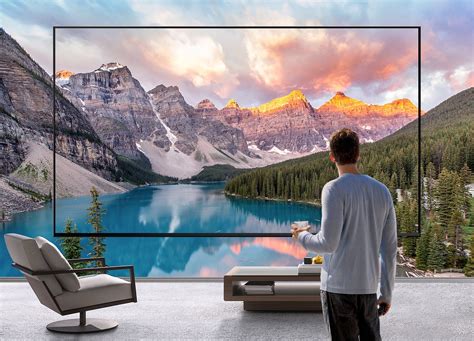 A massive TV in a modern living room