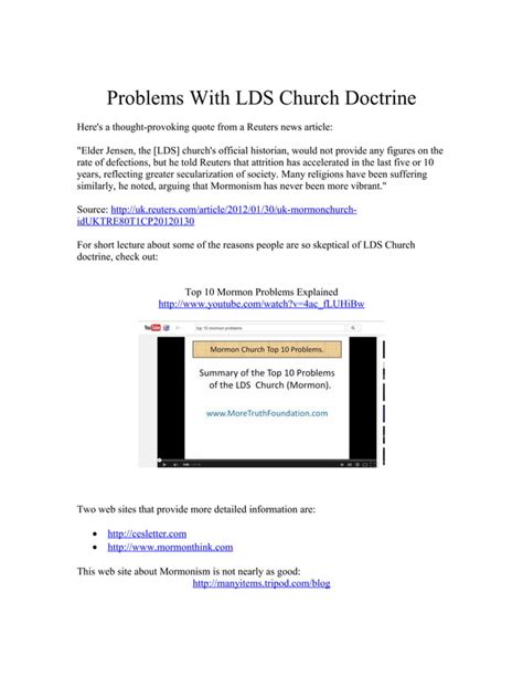 LDS Church Doctrine