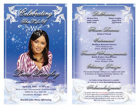 Lea Obituary Templates