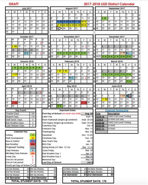 Leander ISD Calendar Structure