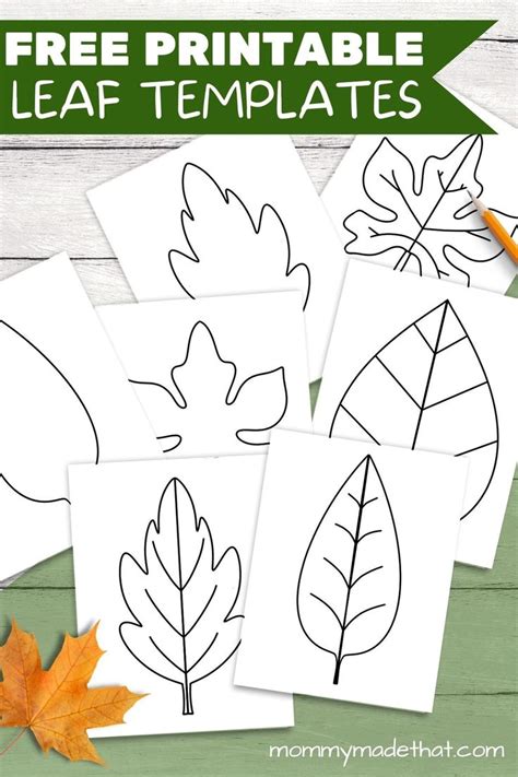 Leaves printable templates for card making