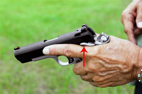 Left-handed 1911 pistol shooting tips