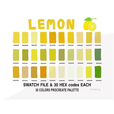 A bright and cheerful lemon color palette