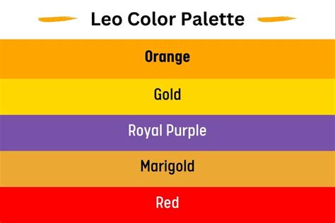 Leo Color Palette Graphic Design Colors