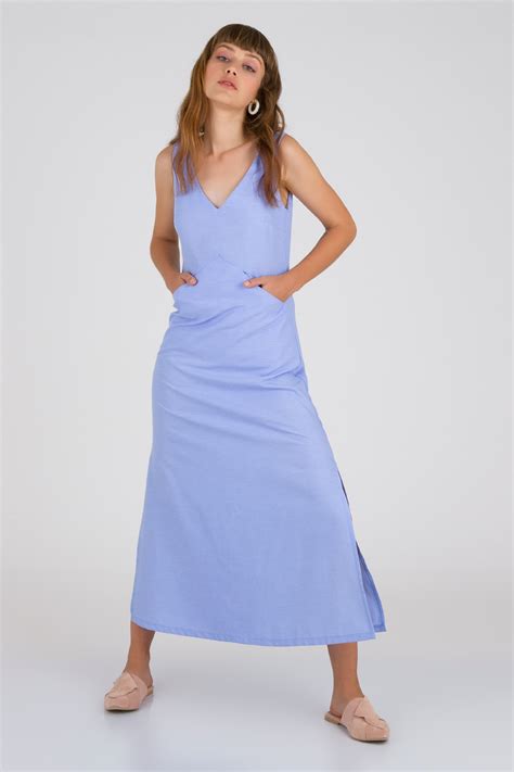 Light Blue Summer Maxi Dress