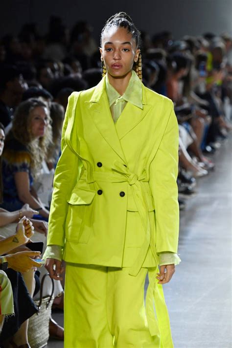 Lime green dress and accessories