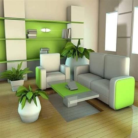 Lime green interior design