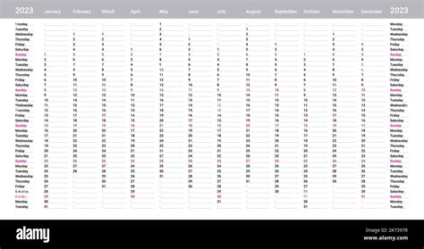 Linear Calendar Planner