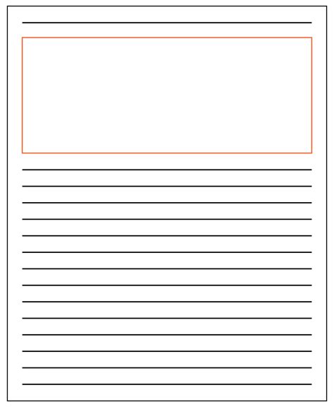 Lined paper for drawing