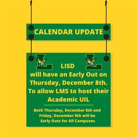 LISD Calendar Resources