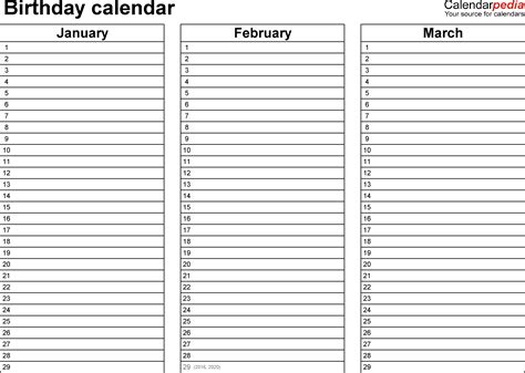 List View Calendar