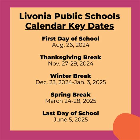 Livonia Public Schools Calendar