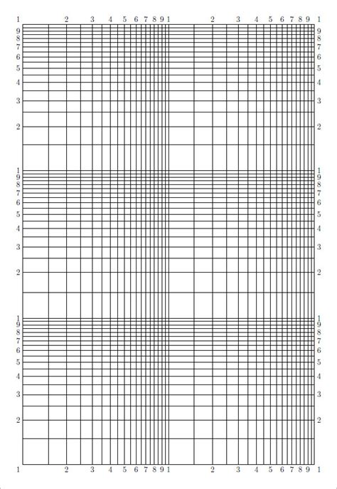 Logarithmic Graph Paper Templates