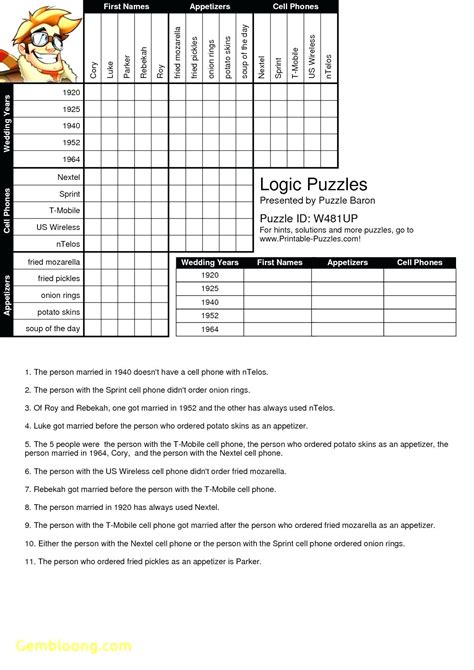 Logic Puzzles for Challenge