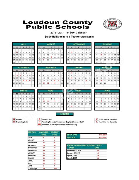 Loudoun School Calendar and Academic Planning