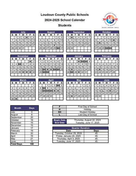 Loudoun School Calendar Structure