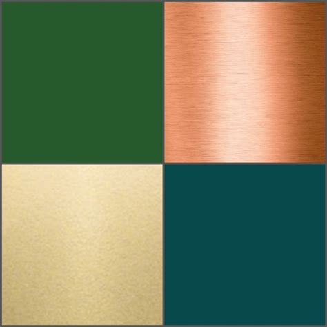 Luxe Glamour Teal Copper Gold Metallics Paint Palette